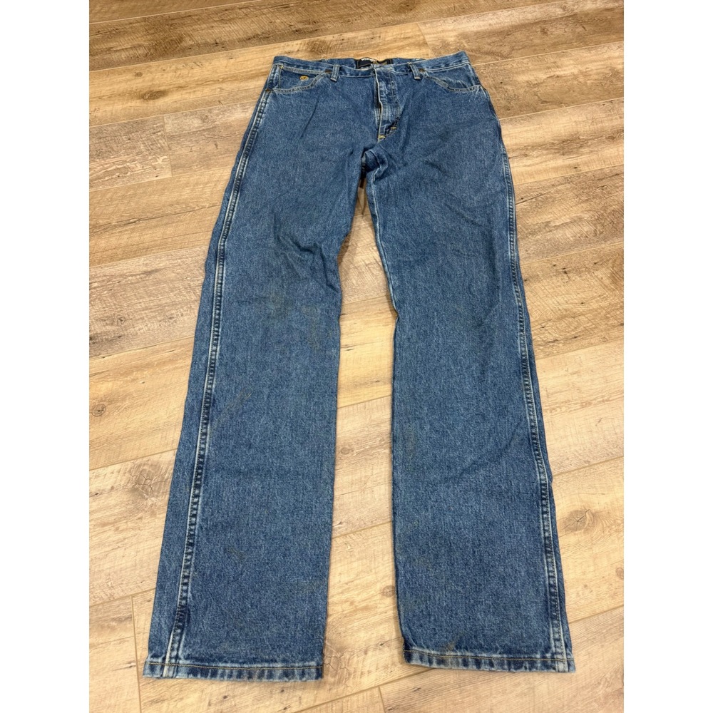 Wrangler George Strait Collection Cowboy Cut Jeans 35x36 Medium Wash Blue Denim